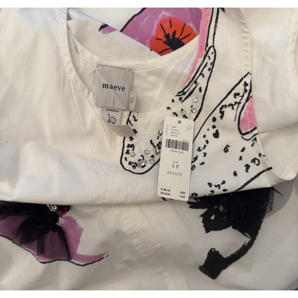 NWT Size SP-Anthropologie The Keiko Cotton Mini Dress Danielle Kroll(NWT USD188) - Picture 16 of 16